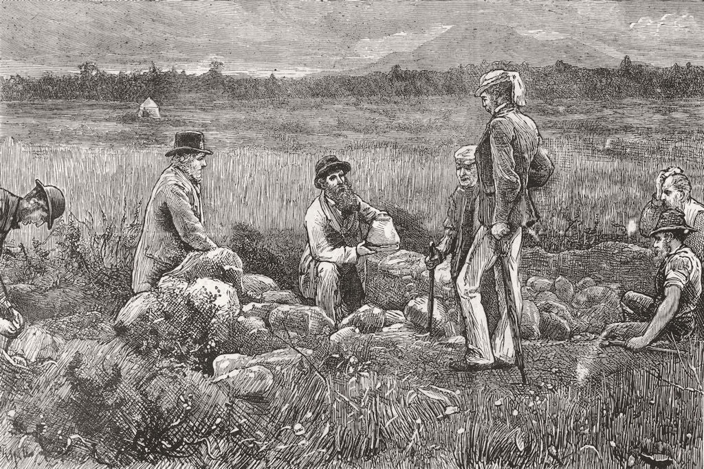 SCOTLAND. Urn found, Timpendean Muir, Roxburghshire 1871 old antique print